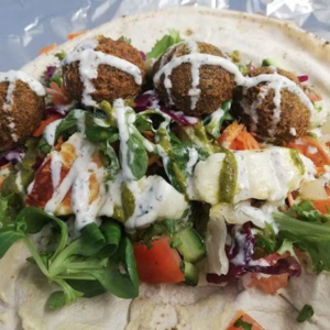 Mixed Falafel and Haloumi Cheese Wrap