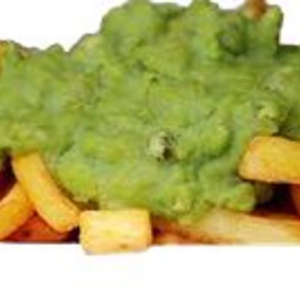 Tray of Chips and Peas